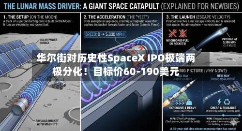 华尔街对历史性SpaceX IPO极端两极分化！目标价60-190美元