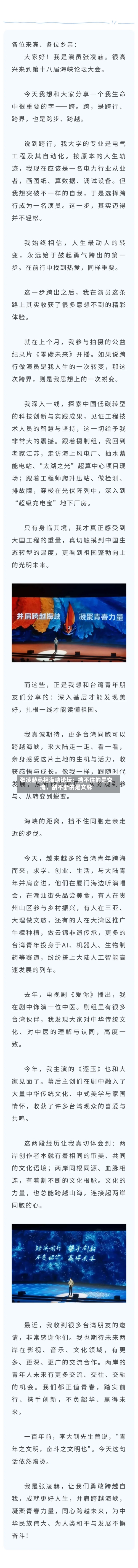 张凌赫亮相海峡论坛：挡不住的是交流，割不断的是文脉-第3张图片