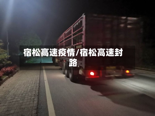 宿松高速疫情/宿松高速封路