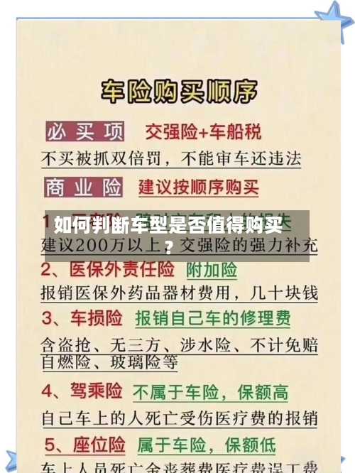 如何判断车型是否值得购买？