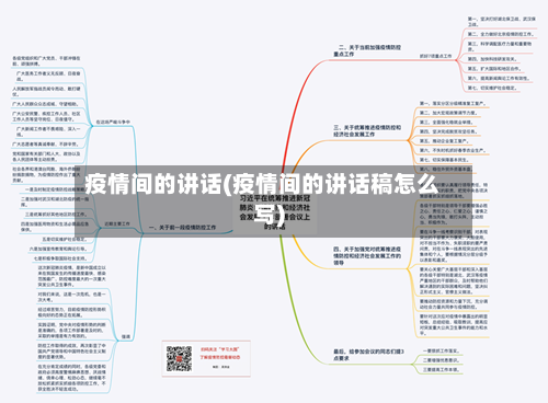 疫情间的讲话(疫情间的讲话稿怎么写)
