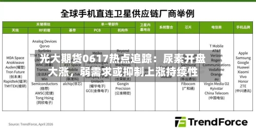 光大期货0617热点追踪：尿素开盘大涨，弱需求或抑制上涨持续性-第1张图片