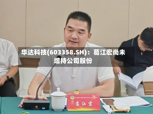 华达科技(603358.SH):葛江宏尚未增持公司股份