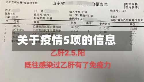 关于疫情5项的信息-第3张图片
