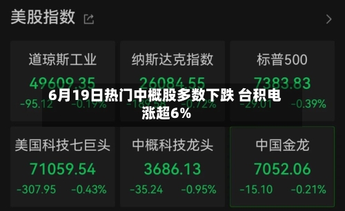 6月19日热门中概股多数下跌 台积电涨超6%-第2张图片