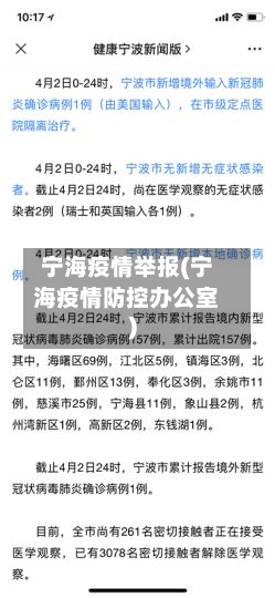 宁海疫情举报(宁海疫情防控办公室)-第2张图片