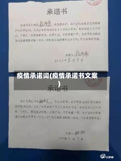 疫情承诺词(疫情承诺书文案)