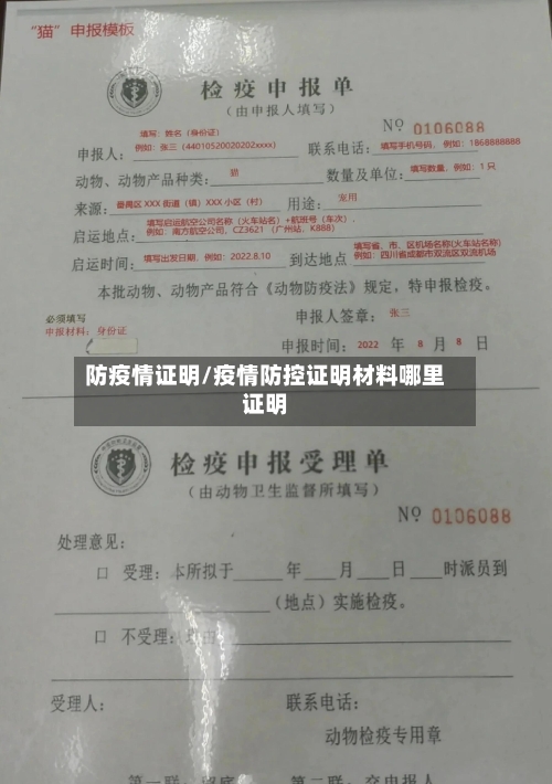 防疫情证明/疫情防控证明材料哪里证明