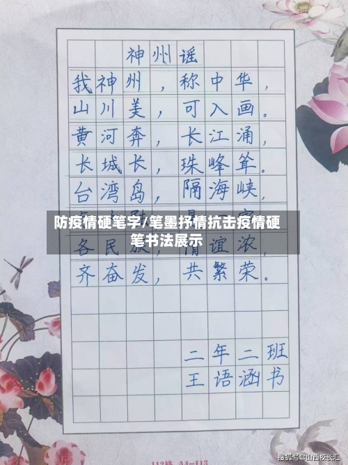 防疫情硬笔字/笔墨抒情抗击疫情硬笔书法展示