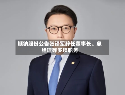 顺钠股份公告张译军辞任董事长、总经理等多项职务-第2张图片