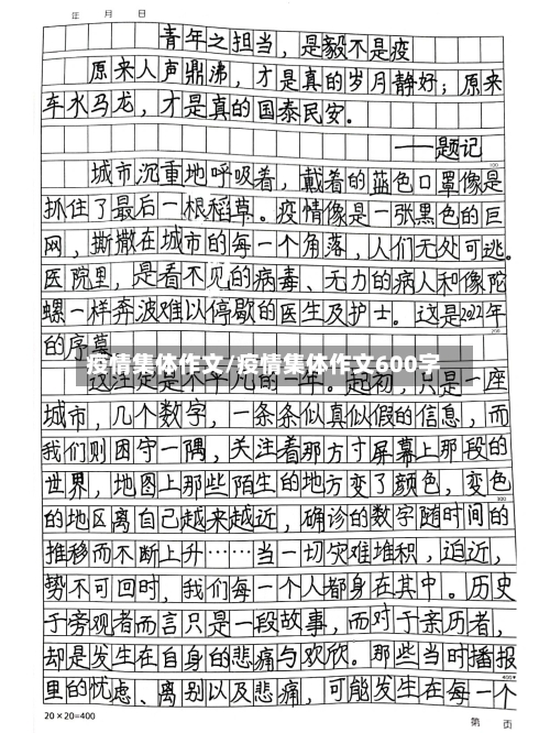 疫情集体作文/疫情集体作文600字-第2张图片