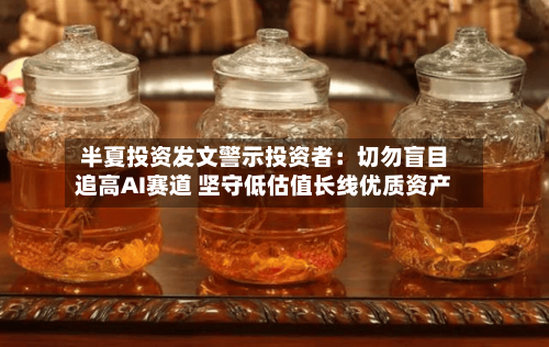 半夏投资发文警示投资者:切勿盲目追高AI赛道 坚守低估值长线优质资产